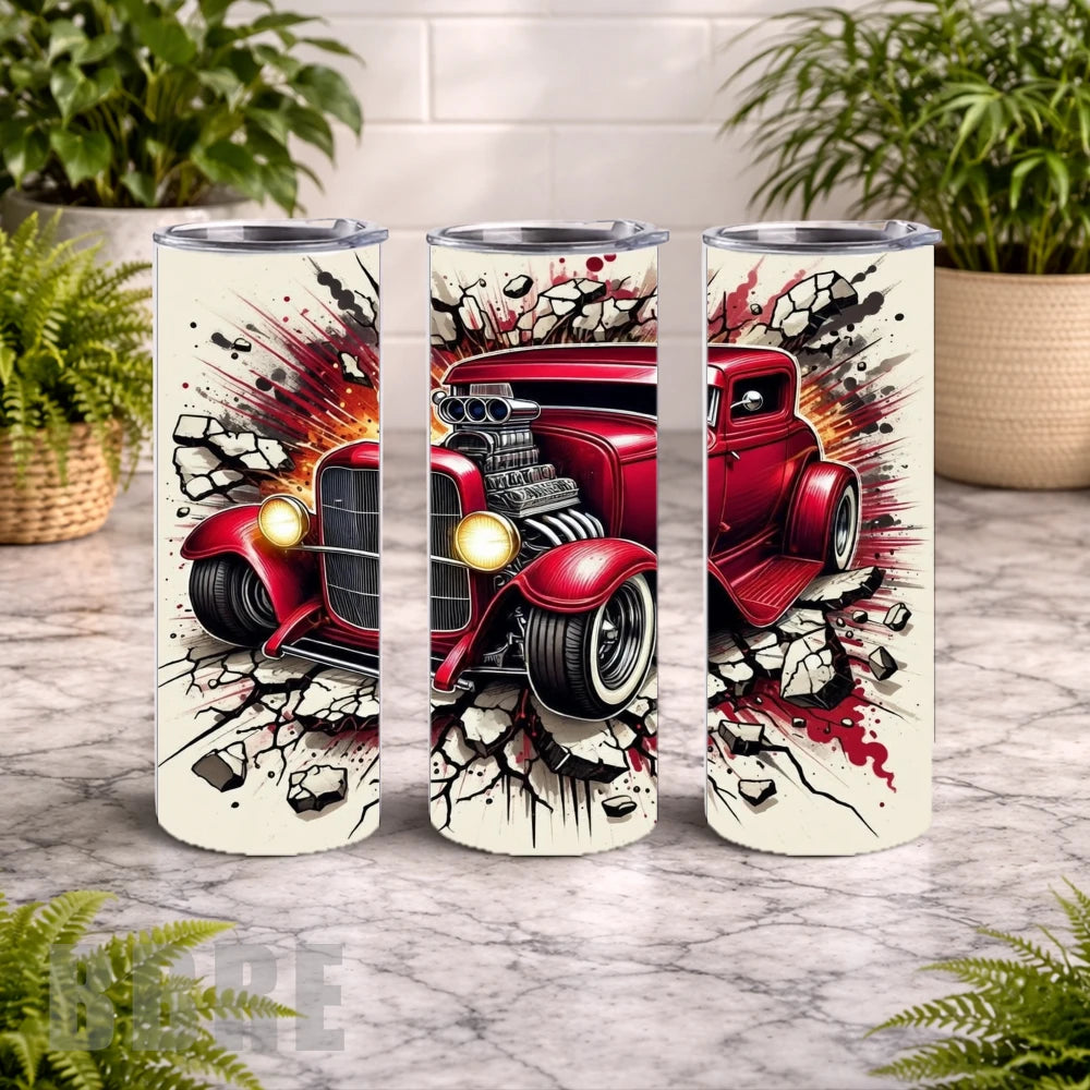 Red Hot Rod 20 OZ Wrap Mockup