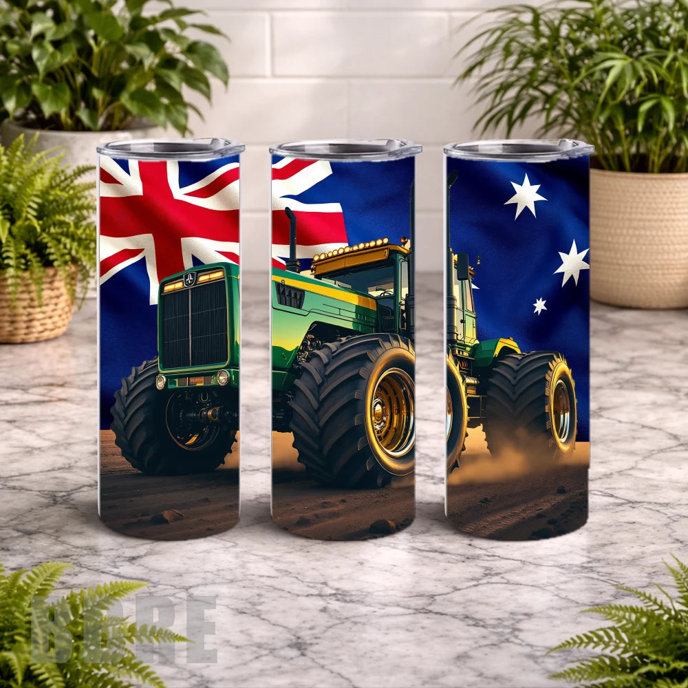Tractor Flag 20 OZ Wrap Mockup