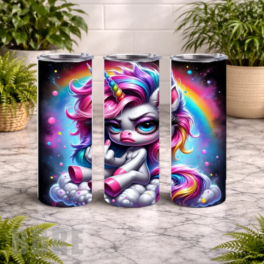 Rainbow Unicorn 2 20 OZ Wrap Mockup