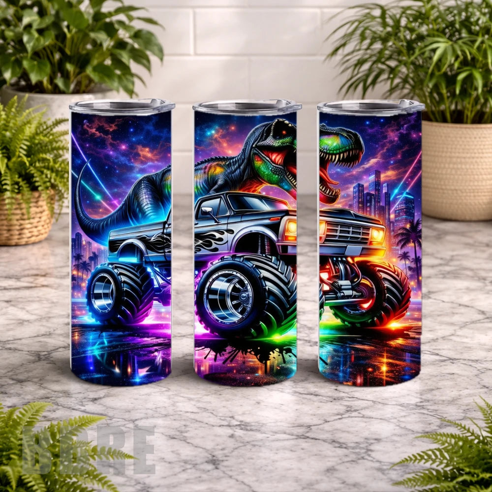 Dino Truck 20 OZ Wrap Mockup