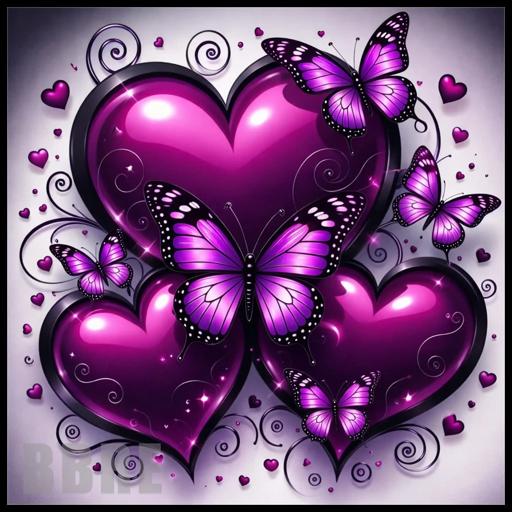 Purple Hearts 2 20 OZ Sublimation Wrap