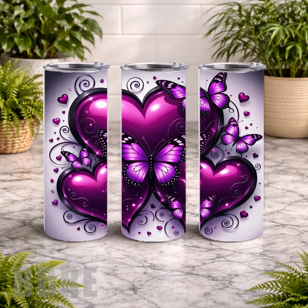 Purple Hearts 2 20 OZ Wrap Mockup