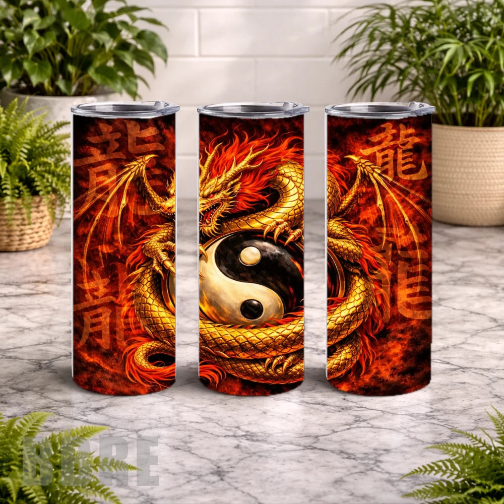 Dragon Yinyang 20 OZ Wrap Mockup