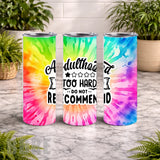 Adulthood Tumbler 20 OZ Wrap Mockup