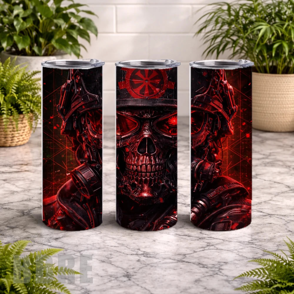 Red Skull 20 OZ Wrap Mockup