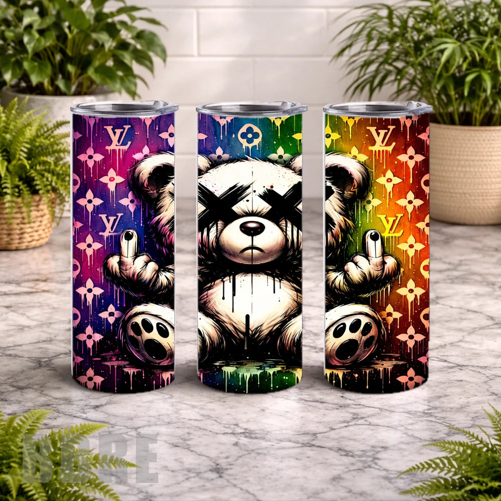 Graffiti Bear 20 OZ Wrap Mockup