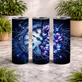 Floral Clock 20 OZ Wrap Mockup