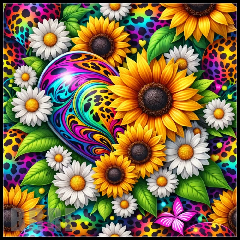 Floral Heart 20 OZ Sublimation Wrap