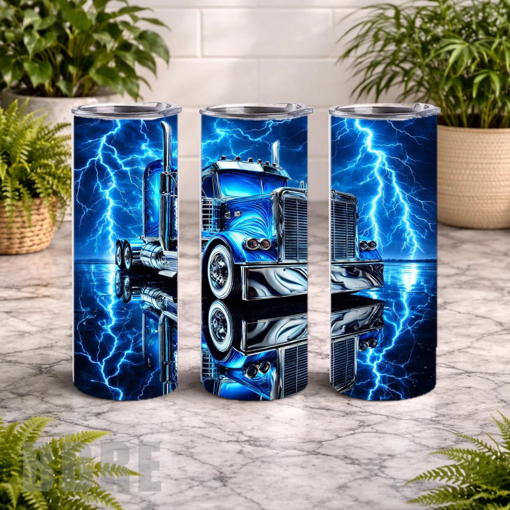 Lightning Truck 20 OZ Wrap Mockup