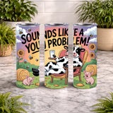 Cow Humor 20 OZ Wrap Mockup