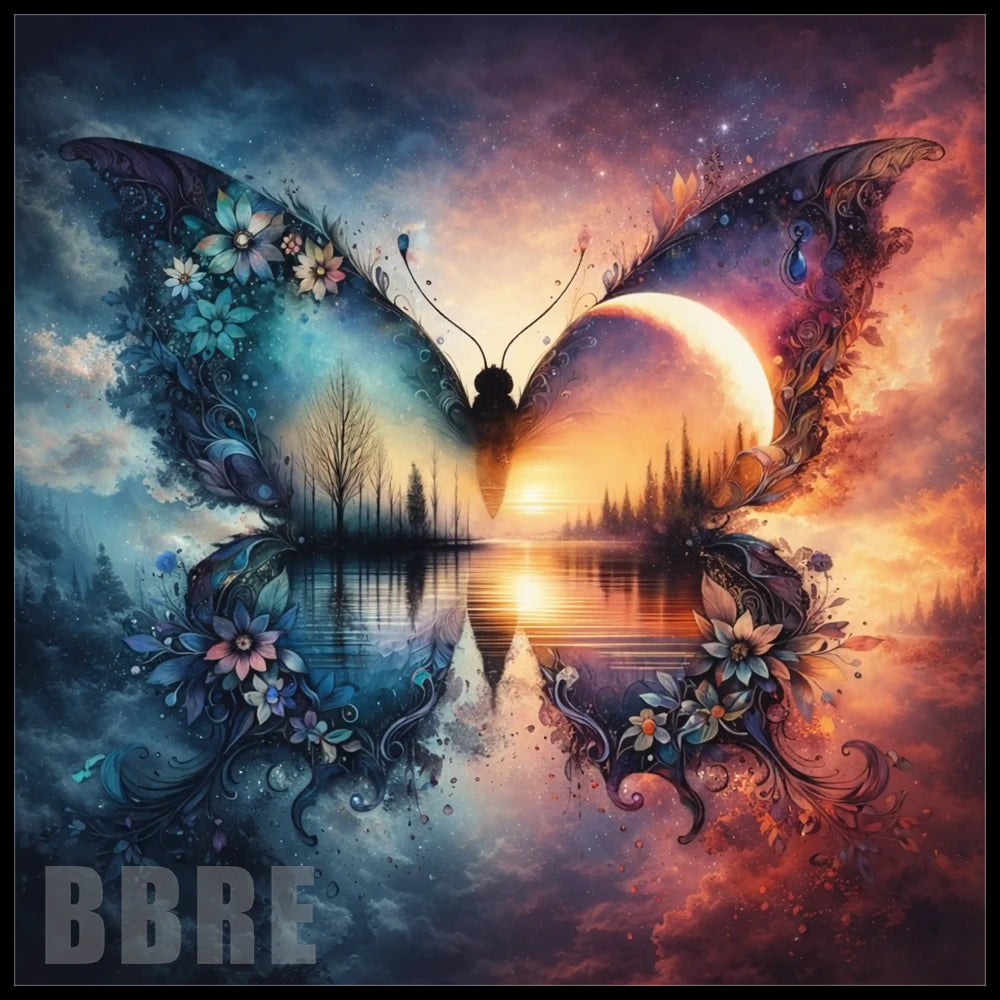 Butterfly Sunset 20 OZ Sublimation Wrap