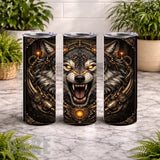 Fierce Wolf 20 OZ Wrap Mockup
