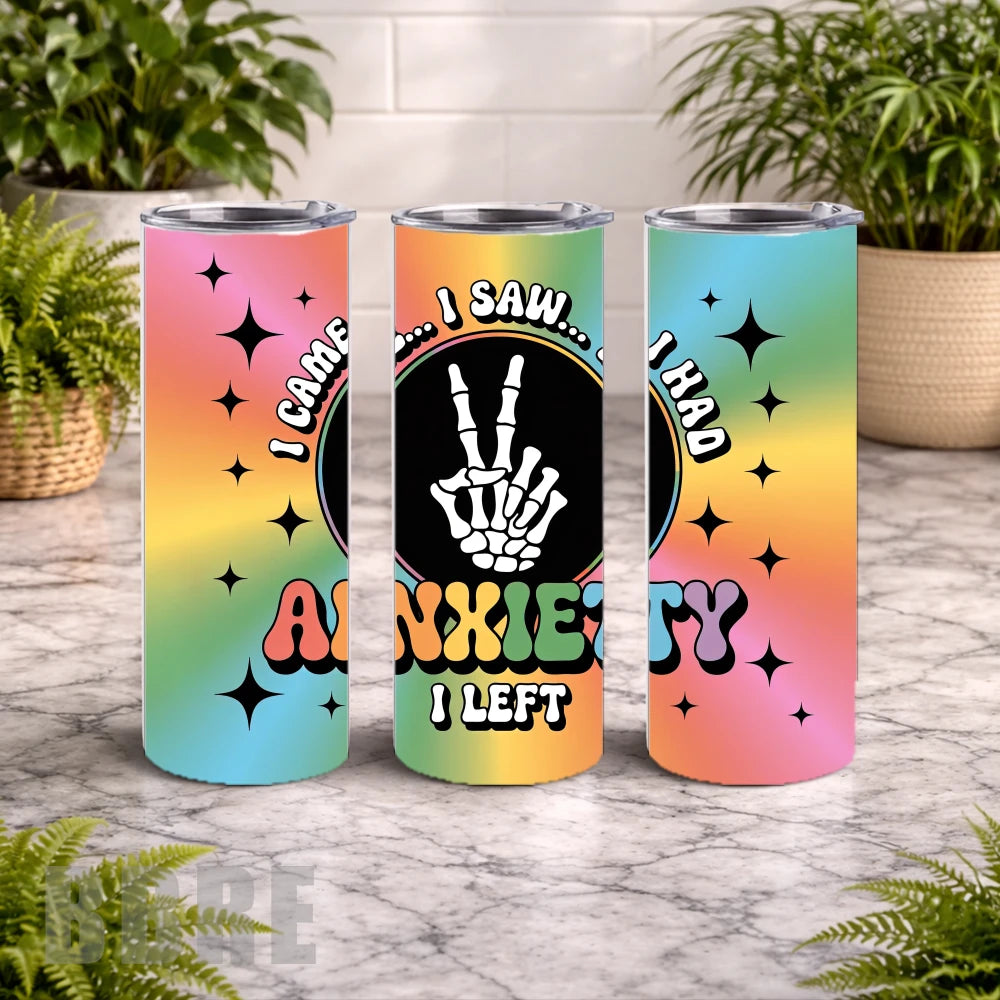 Anxiety Tumbler 20 OZ Wrap Mockup