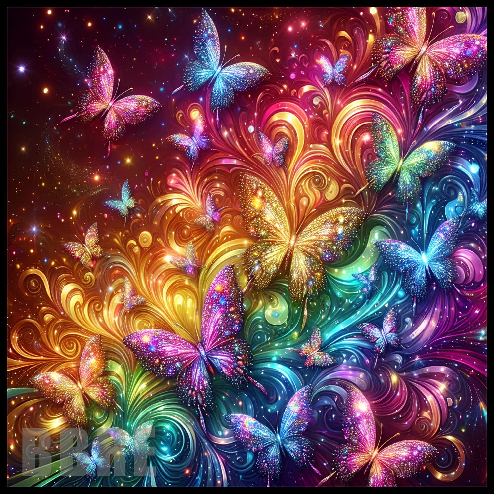 Colorful Butterflies 20 OZ Sublimation Wrap