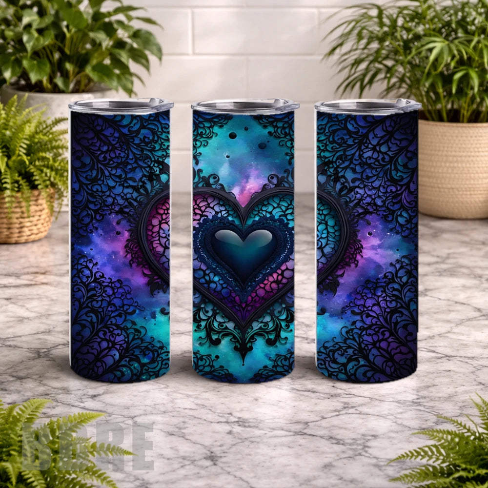 Heart Galaxy 20 OZ Wrap Mockup