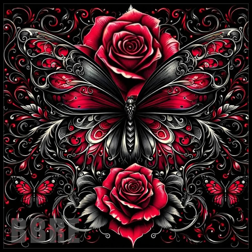 Rose Butterfly 20 OZ Sublimation Wrap