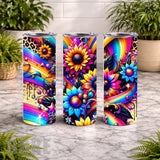 Vibrant Floral 2 20 OZ Wrap Mockup