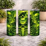 Green Skull 3 20 OZ Wrap Mockup