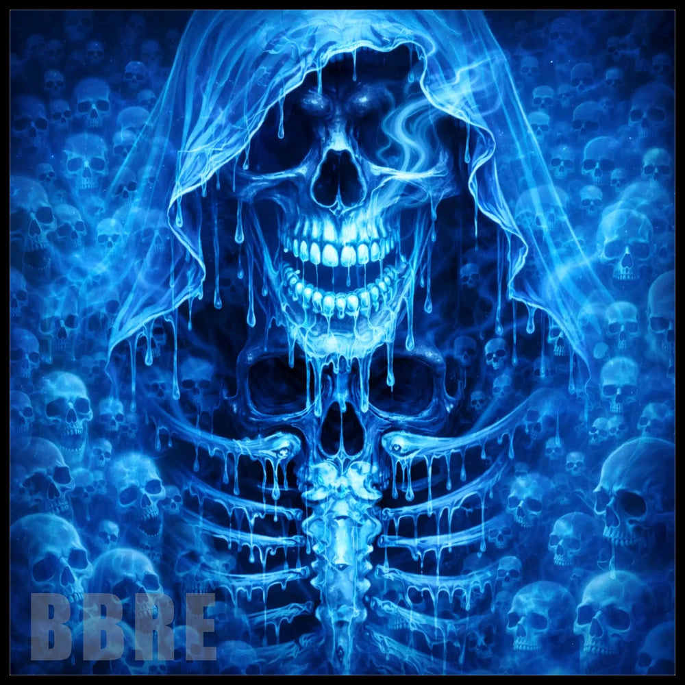 Blue Skull 2 20 OZ Sublimation Wrap