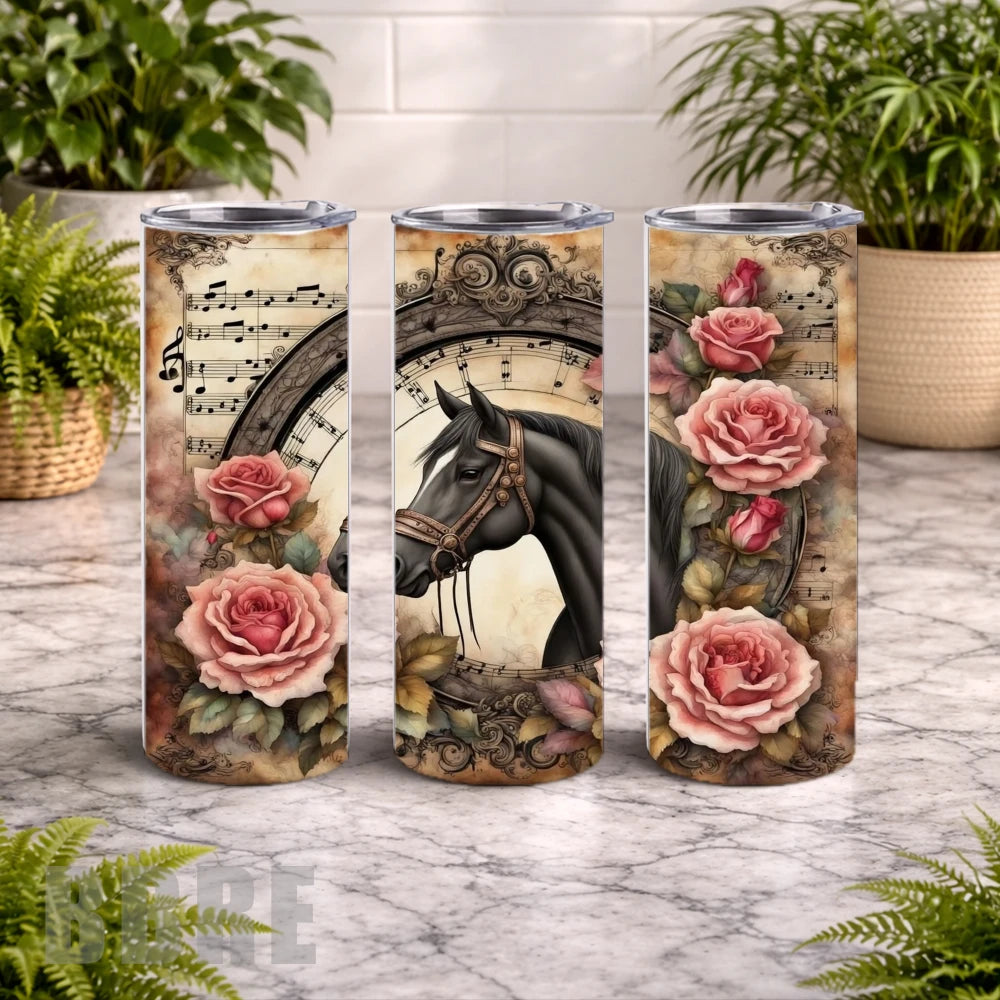 Horse Roses 20 OZ Wrap Mockup