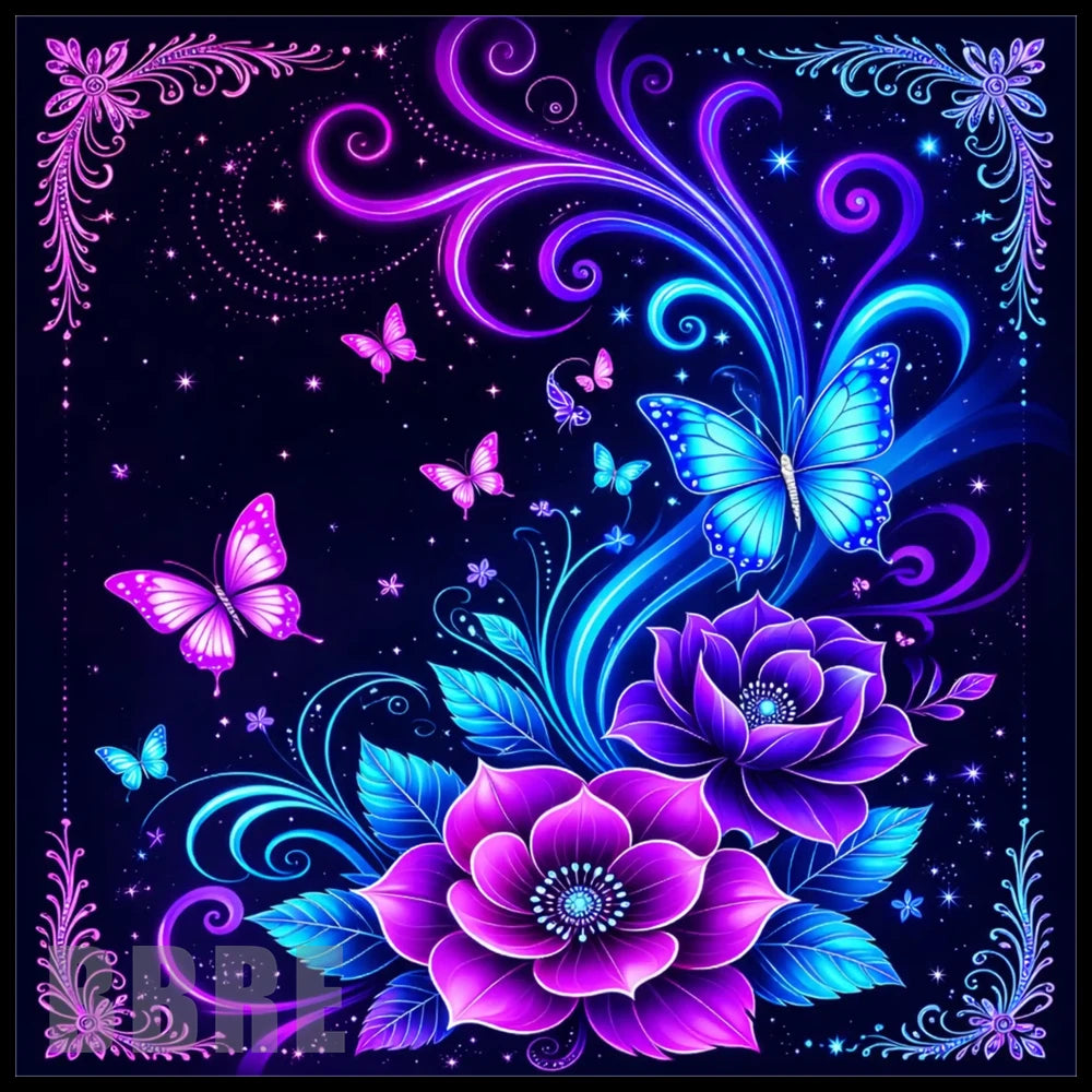 Floral Butterfly 7 20 OZ Sublimation Wrap