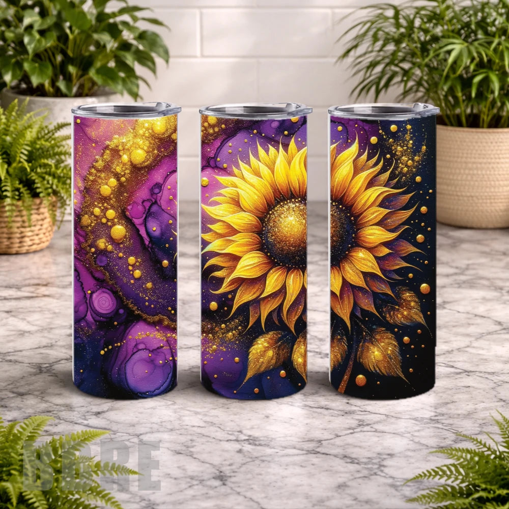 Sunflower Galaxy 20 OZ Wrap Mockup