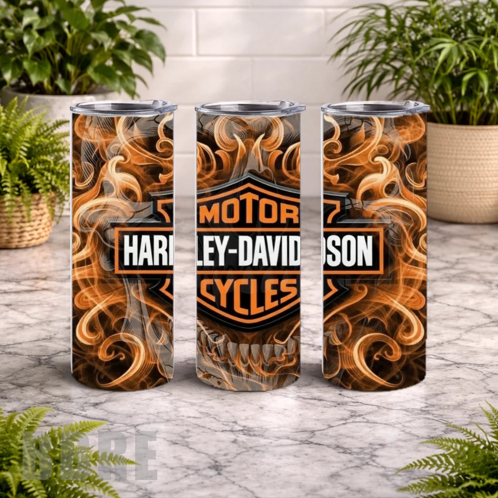 Harley Skull 20 OZ Wrap Mockup