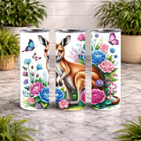 Floral Kangaroo 20 OZ Wrap Mockup