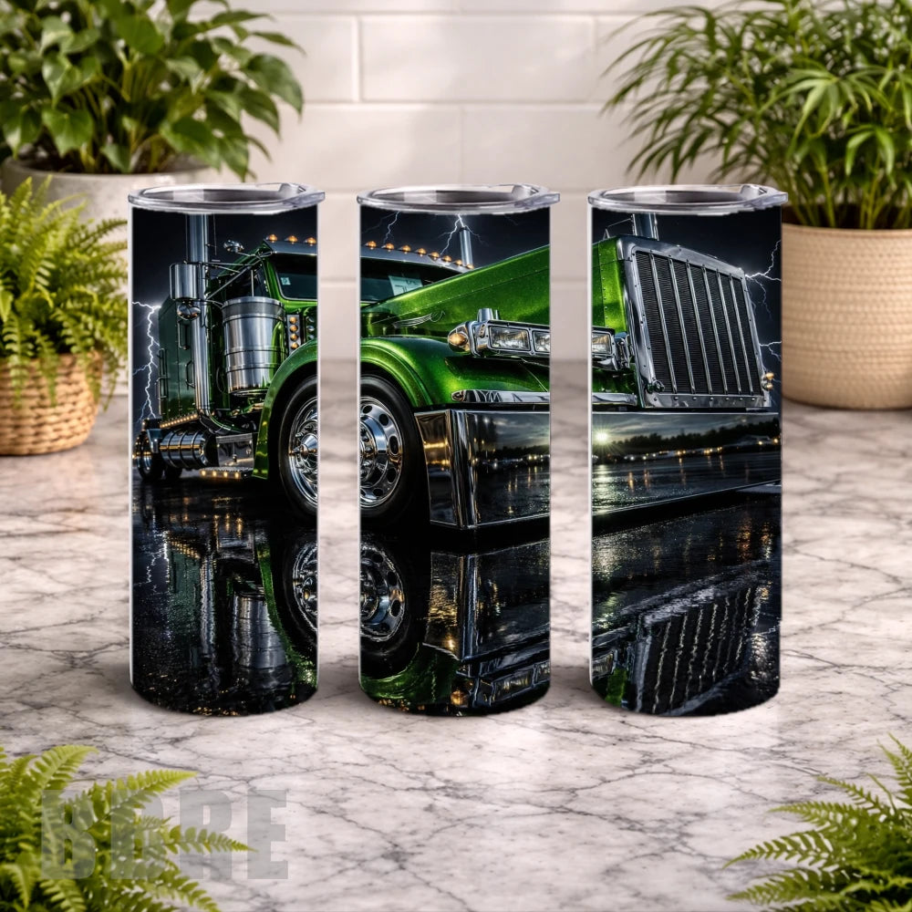 Green Truck 2 20 OZ Wrap Mockup