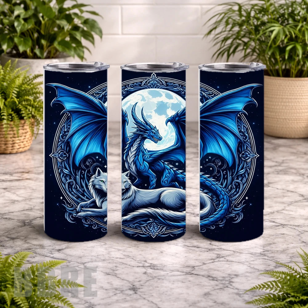 Dragon Wolf 20 OZ Wrap Mockup