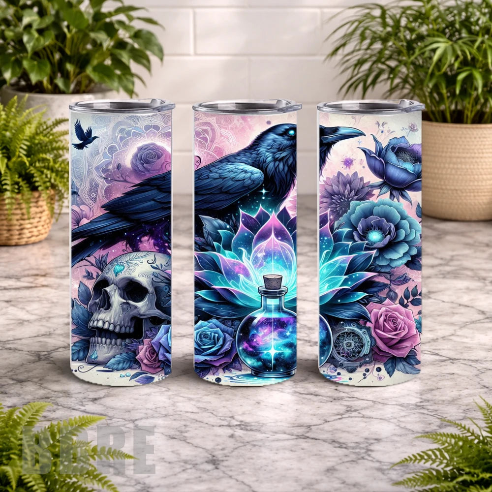 Mystical Raven 2 20 OZ Wrap Mockup