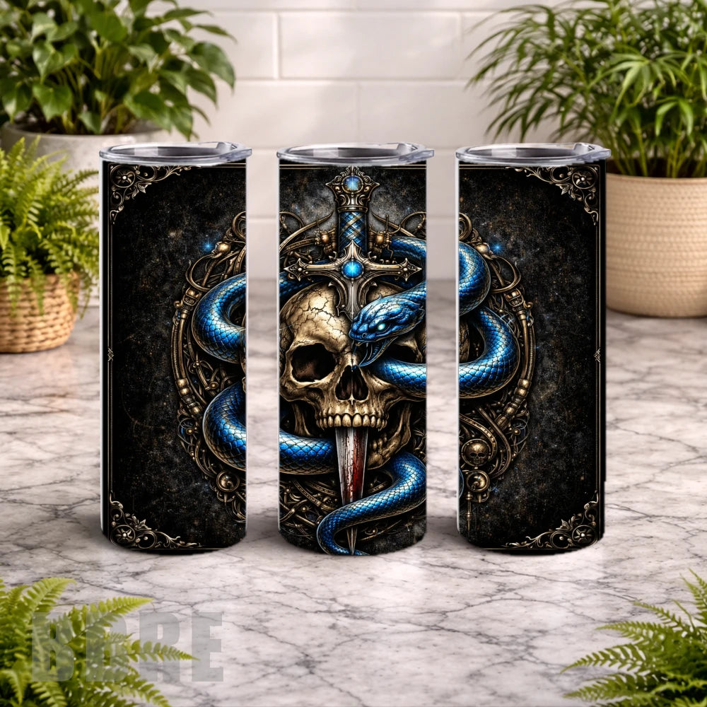 Blue Snake 20 OZ Wrap Mockup