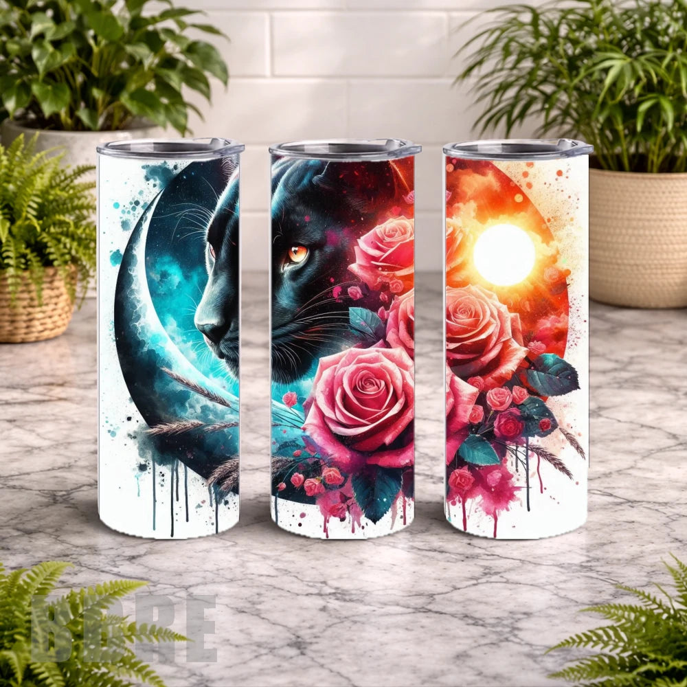 Panther Roses 20 OZ Wrap Mockup