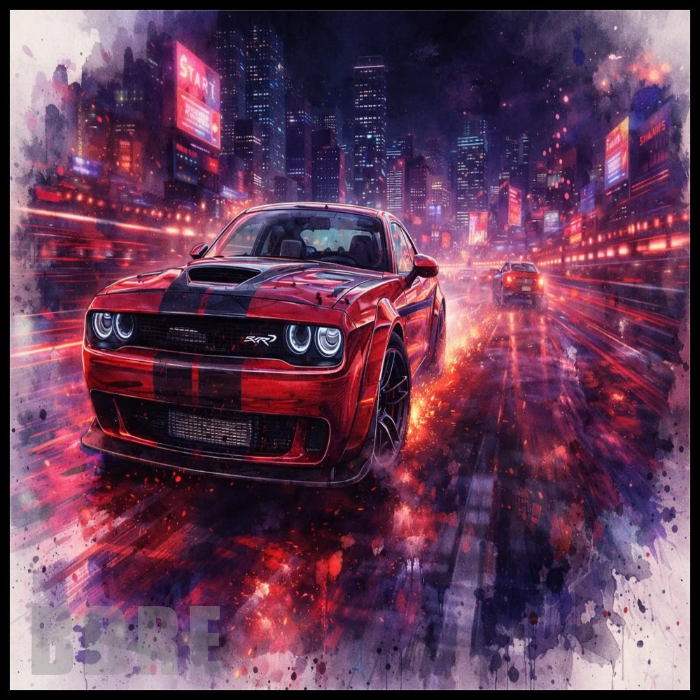 Red Muscle Car 2 20 OZ Sublimation Wrap