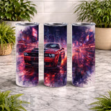 Red Muscle Car 2 20 OZ Wrap Mockup
