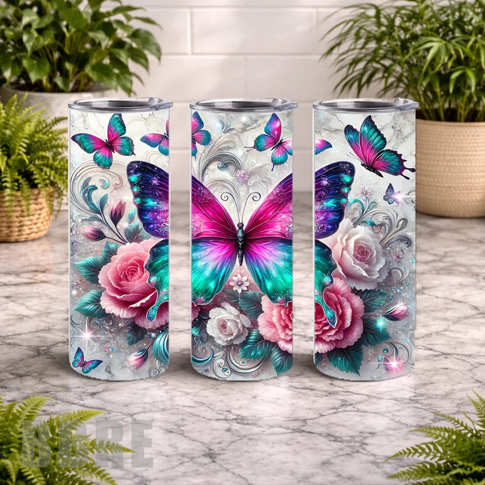 Butterfly Blossom 17 20 OZ Wrap Mockup