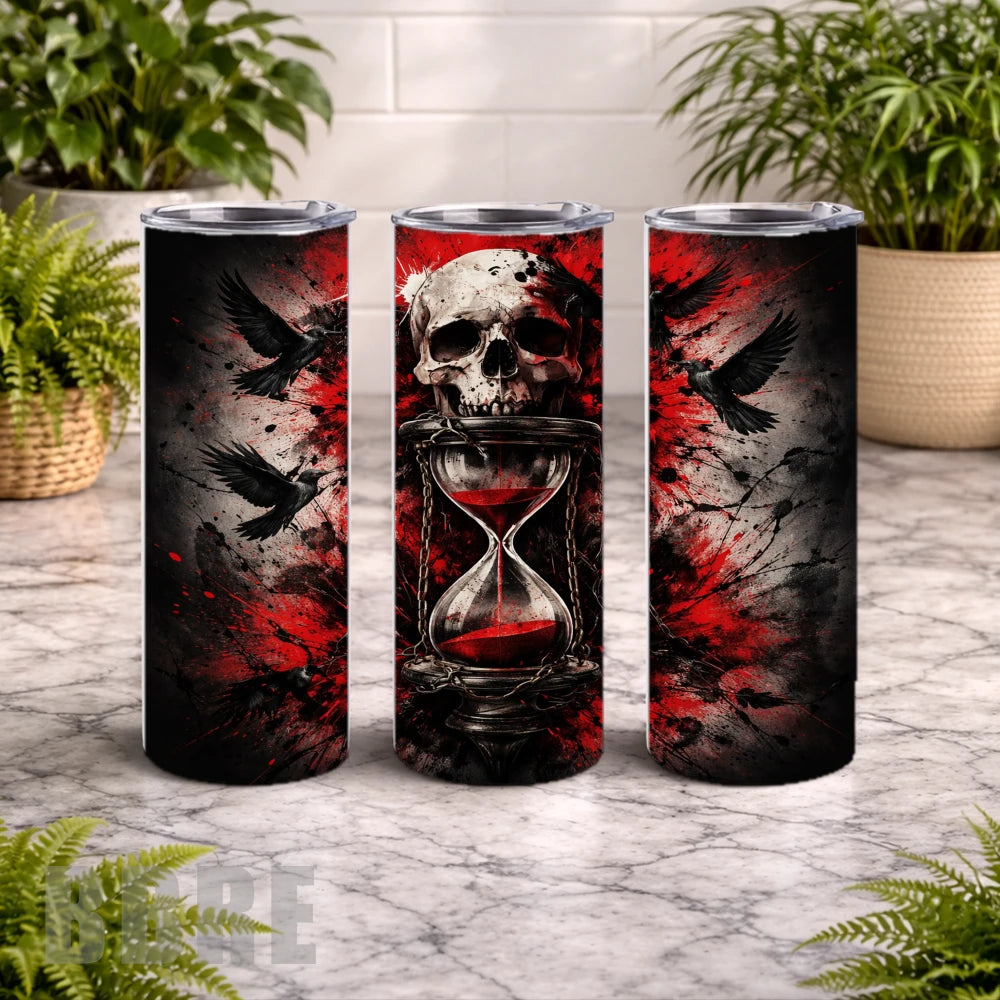 Skull Hourglass 20 OZ Wrap Mockup