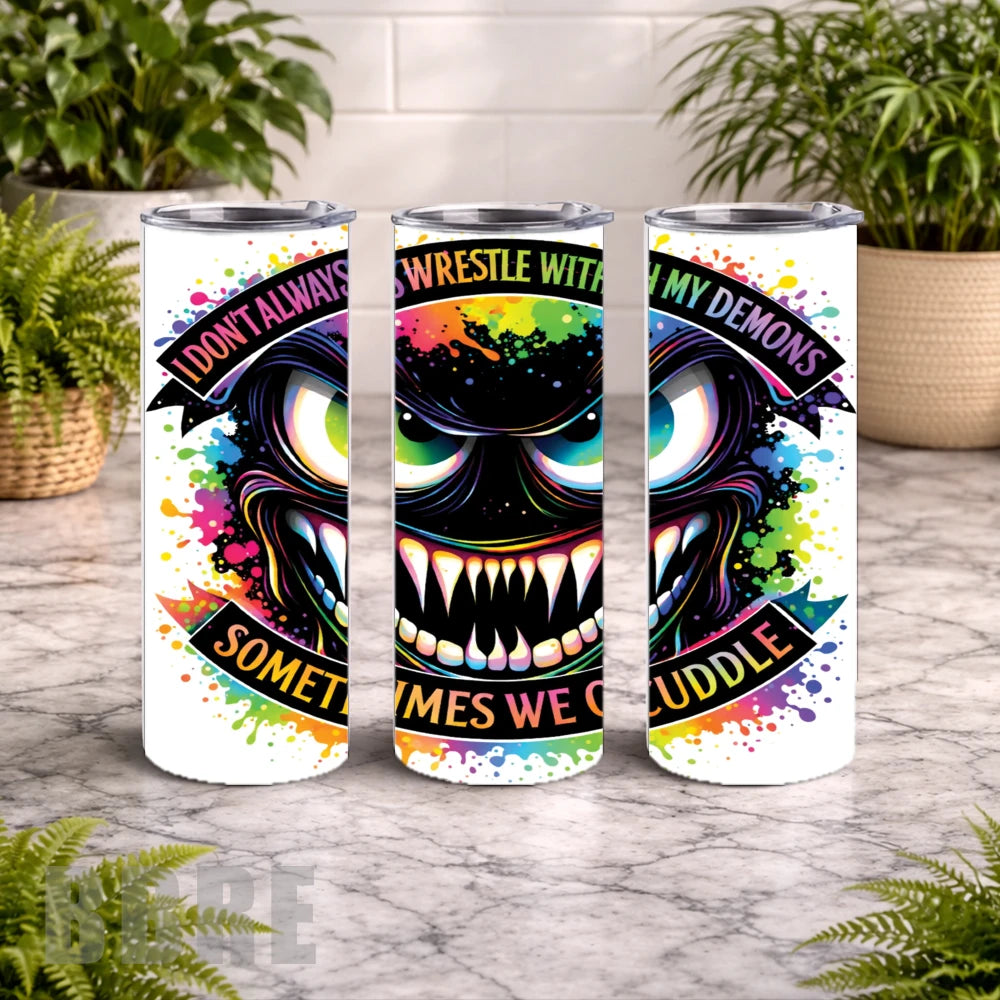 Cuddly Demons 20 OZ Wrap Mockup