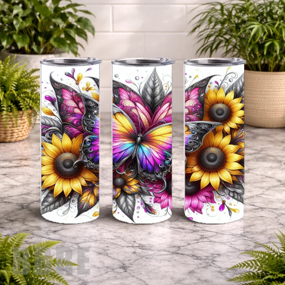 Butterfly Bloom 13 20 OZ Wrap Mockup