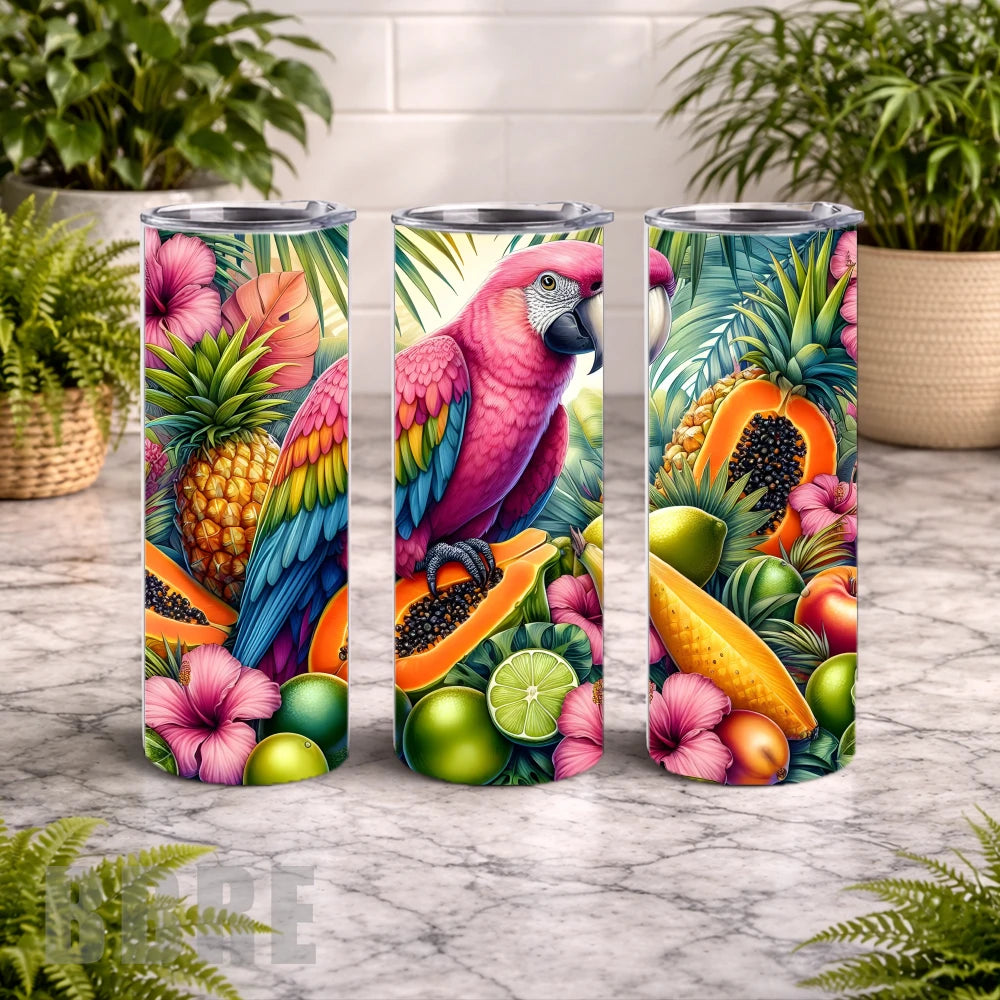 Tropical Paradise 20 OZ Wrap Mockup