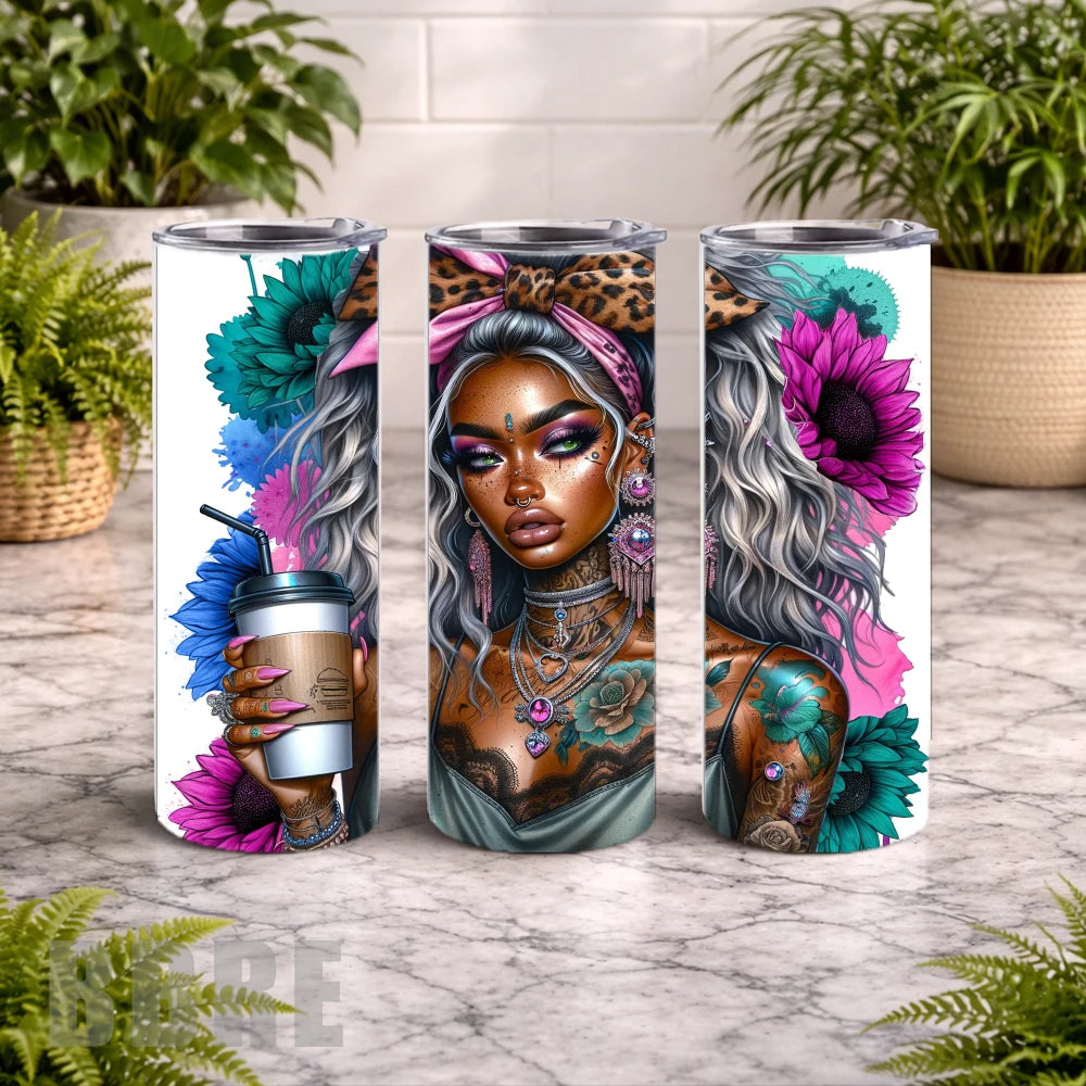 Floral Goddess 8 20 OZ Wrap Mockup