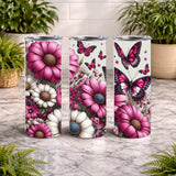 Floral Butterfly 2 20 OZ Wrap Mockup