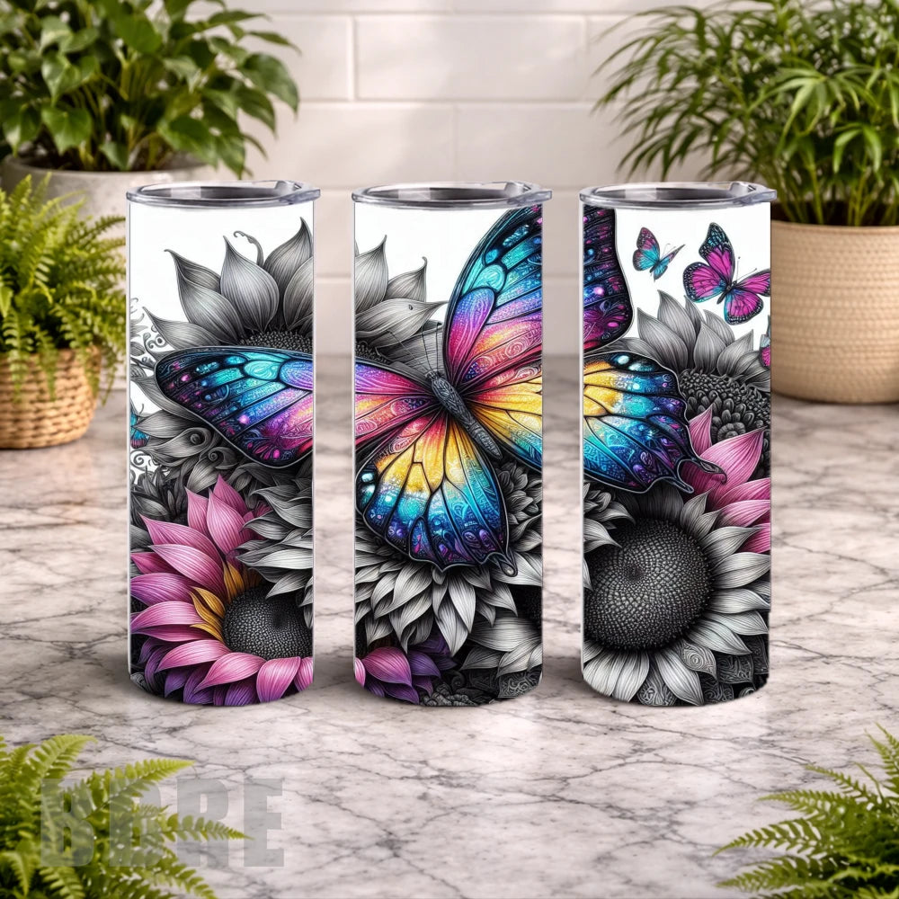 Butterfly Bloom 14 20 OZ Wrap Mockup