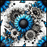 Blue Floral 3 20 OZ Sublimation Wrap