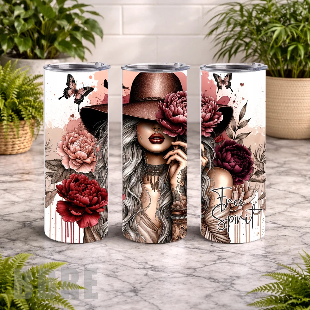 Free Spirit 20 OZ Wrap Mockup