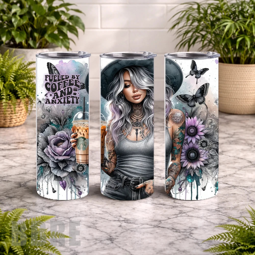 Coffee Anxiety 20 OZ Wrap Mockup