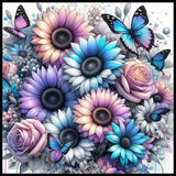 Floral Butterfly 8 20 OZ Sublimation Wrap
