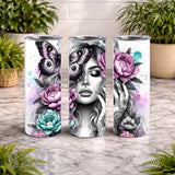 Floral Butterfly 19 20 OZ Wrap Mockup