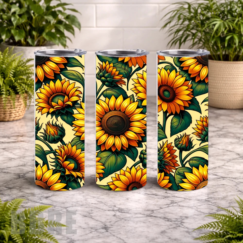 Sunflower Bloom 2 20 OZ Wrap Mockup