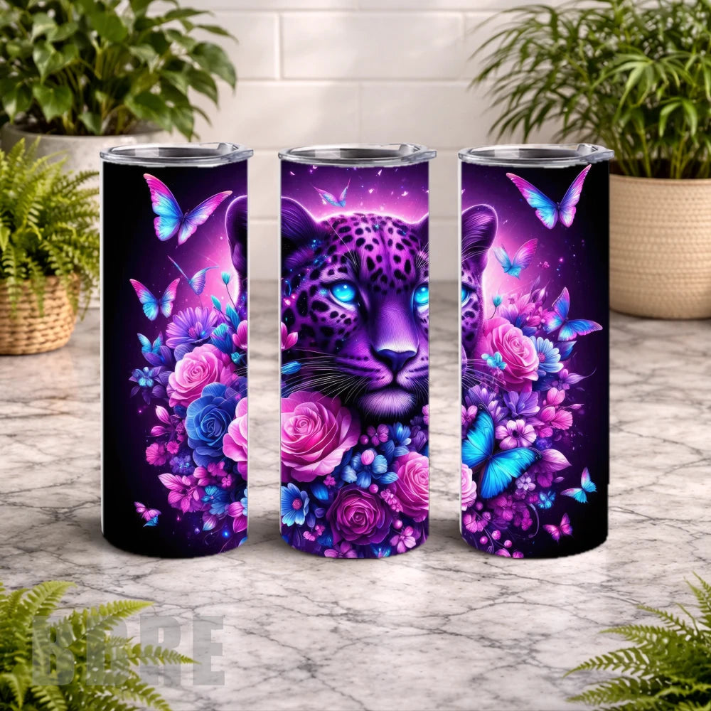 Leopard Floral 20 OZ Wrap Mockup